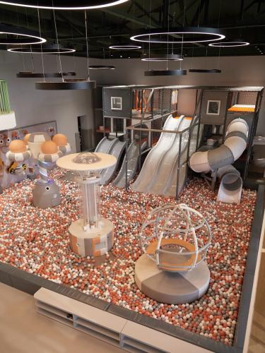 Лабиринт с горками 60м2 "Polly land" (42632)