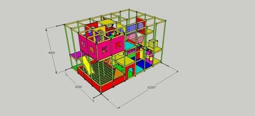 Дитячий ігровий лабіринт "Спорт" 6,2х4,2х4м