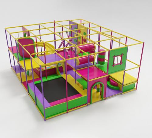 Детский игровой лабиринт Color Maze 6х6.6х2.7м (CM-1543)