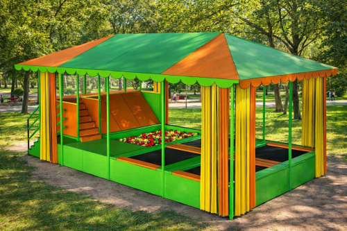 Уличная батутная арена 11х5,1х4,7м