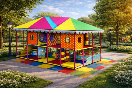 Детский 2х уровненный игровой лабиринт "Магик" 6х4х4,2м