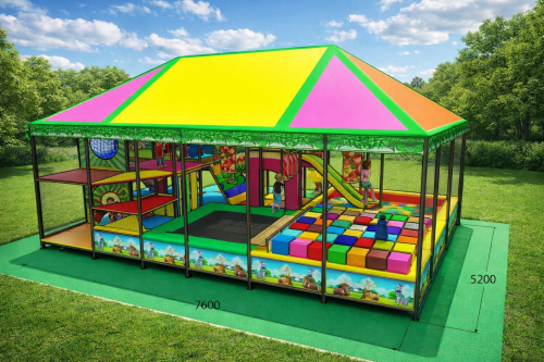 ЛАБИРИНТ "Мадагаскар NEW" с крышей 7,6х5,2х4,2м