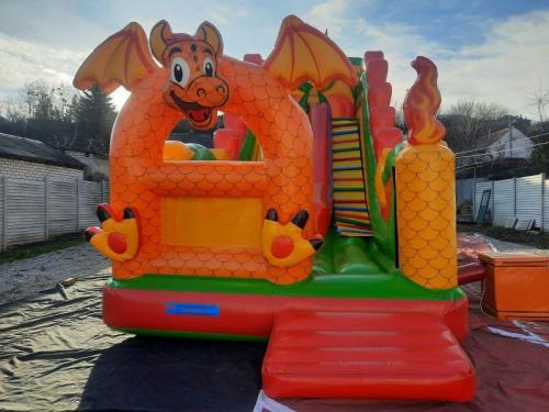 Надувная детская горка Веселый дракон 4м (R47845)