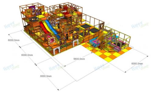 Детский комплексный лабиринт "Golden Plaza"