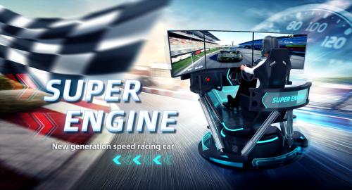 6 DOF 3 Screen Racing Simulator no VR