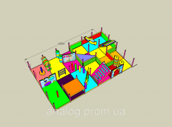 Игровой лабиринт "Капитошка" 6,2 х 4,2 х 3,5м фото 1