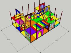 Детский игровой лабиринт 6,3x5,3x4м фото 1