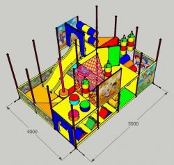Детская мягконабивная комната "Фитнес" 5х4х2,7м фото 1