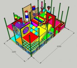 Лабиринт "Пираты с батутом" 6200х3200х2700мм фото 1