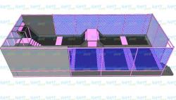 Батутная арена Space 12 x 5 x 3 м фото 1