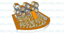 Игровой лабиринт Соты Honey Mini 4.6х2.5х1.6 м (HM-462616) фото 1